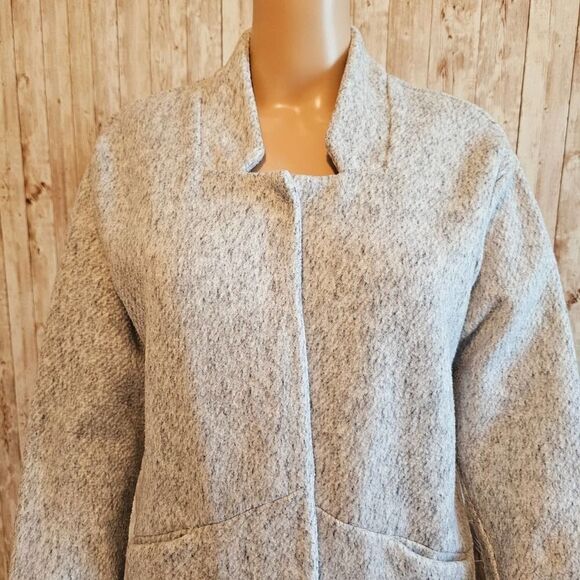Express Comfy Long Open Jacket Coat Gray Small Petite- Great Condition - Picture 2 of 10